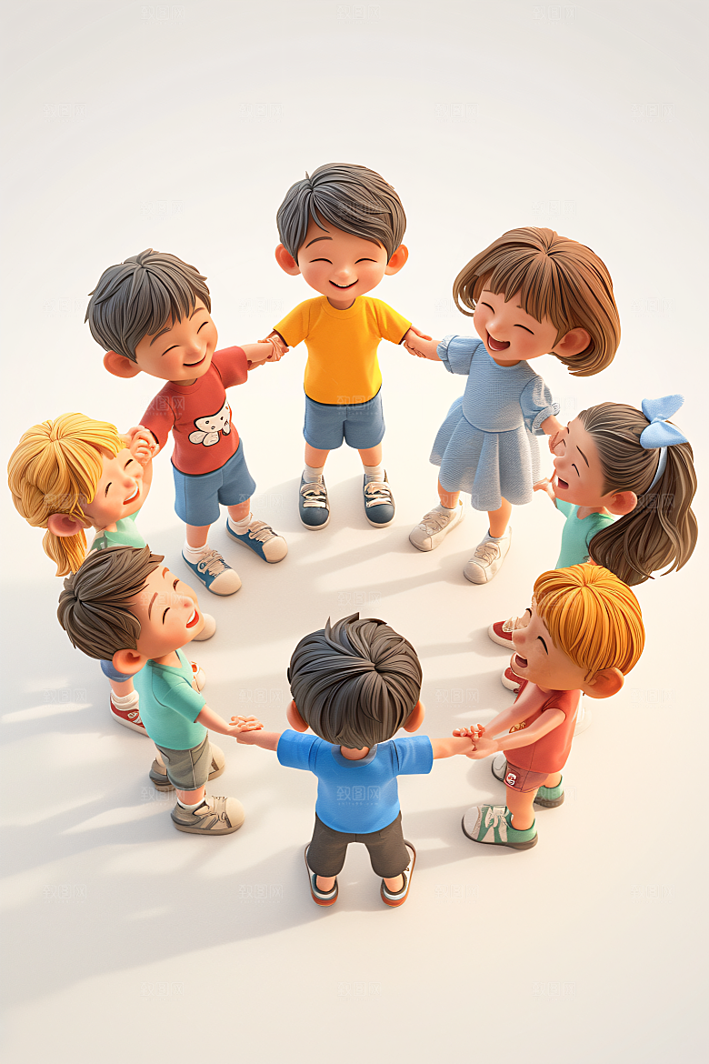 小孩烂漫可爱模型