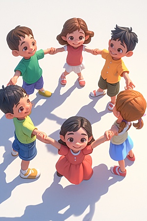 小孩童趣肖像模型