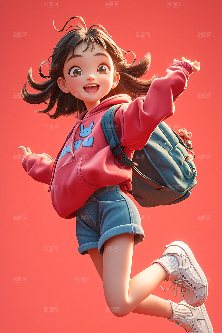 小孩高清童年模型