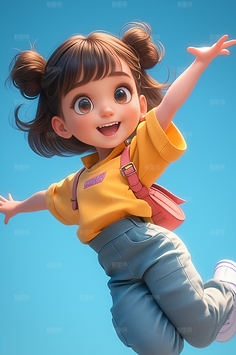 小孩童趣高清模型