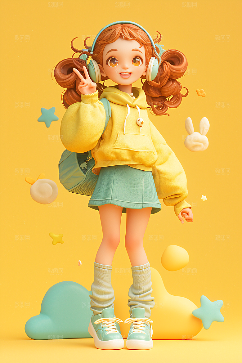 小孩人物立体模型