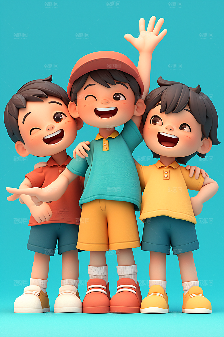 小孩童趣立体模型
