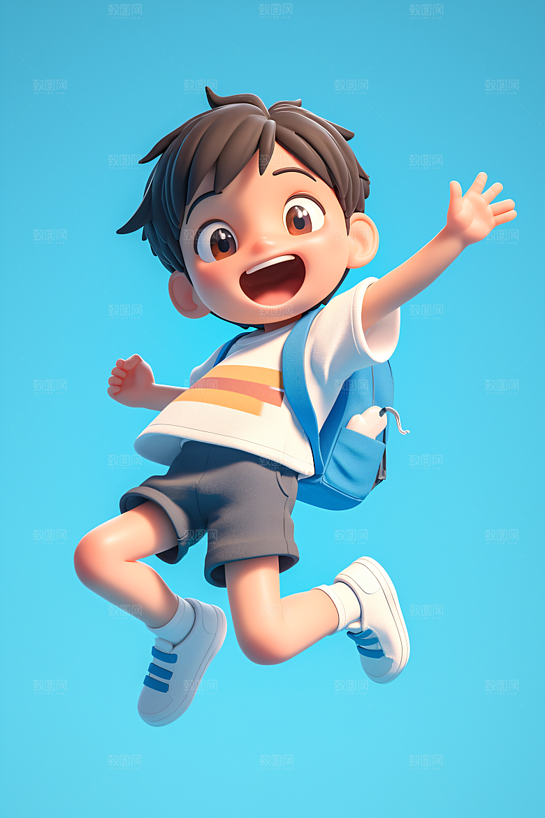 小孩童年童趣模型