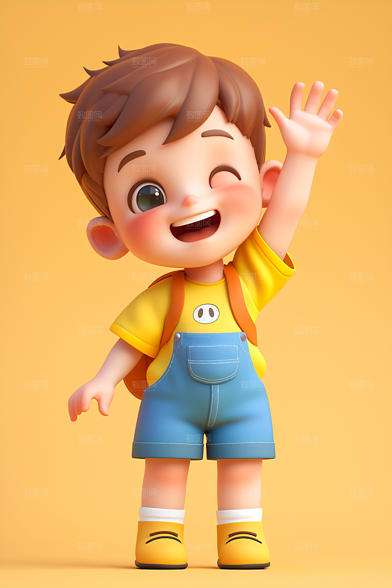 小孩可爱天真模型
