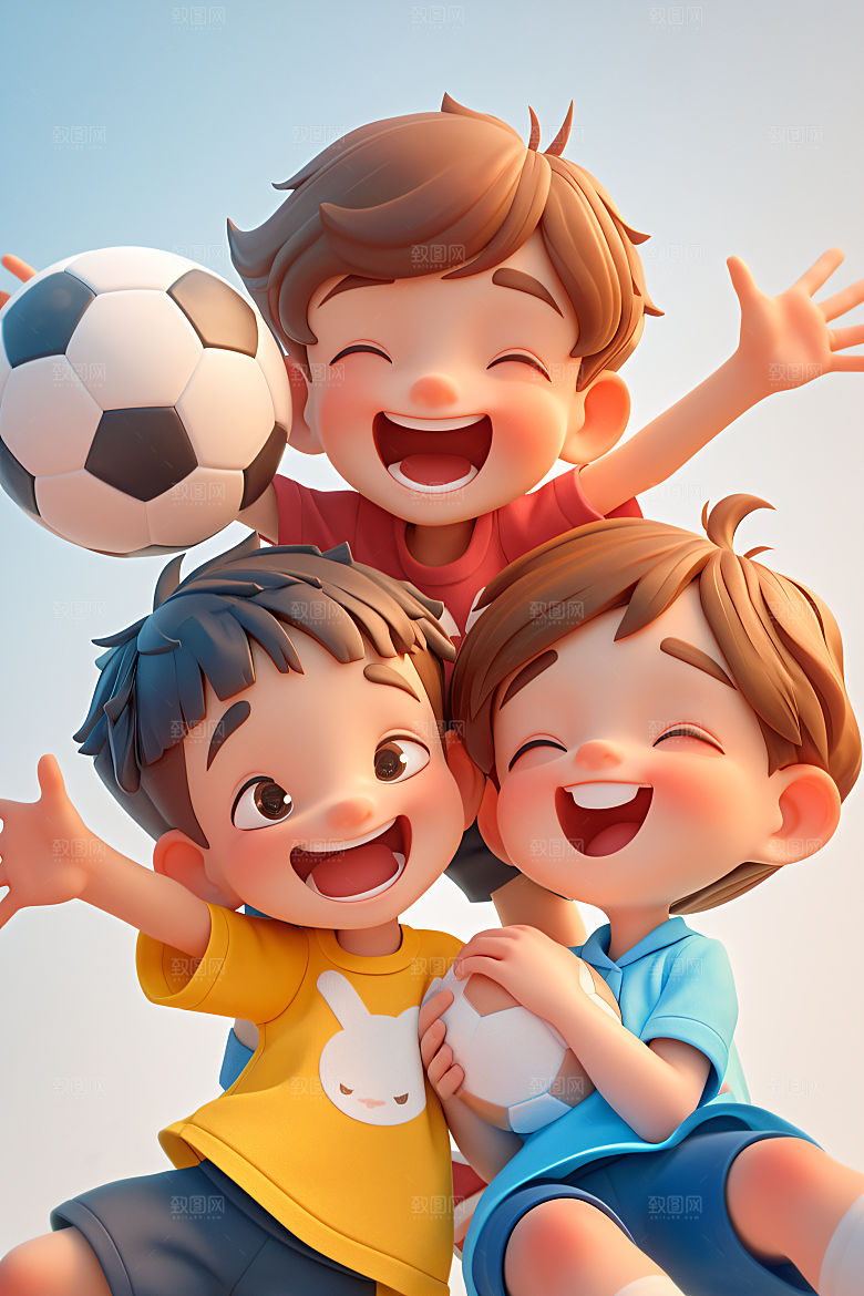 小孩儿童立体模型