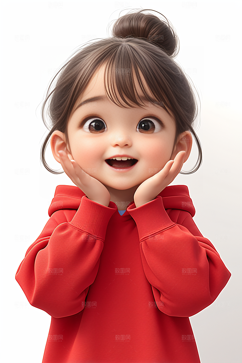 小孩儿童可爱模型