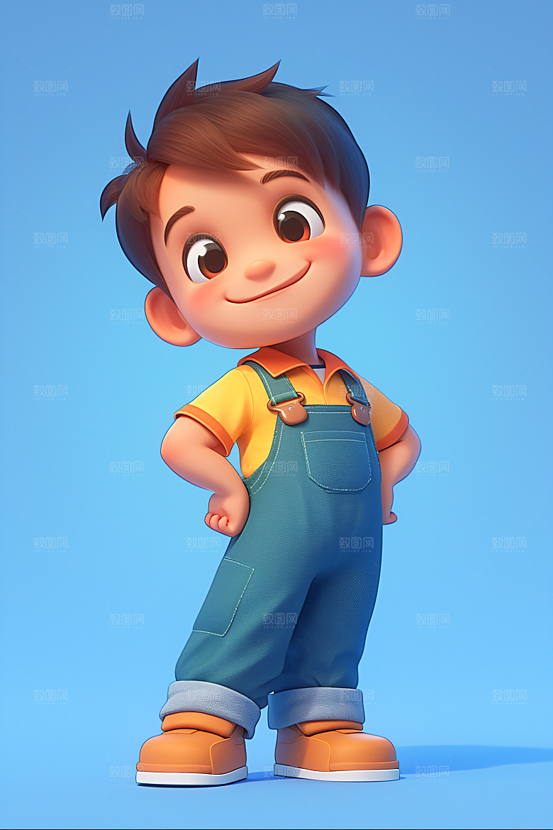 小孩可爱C4D模型