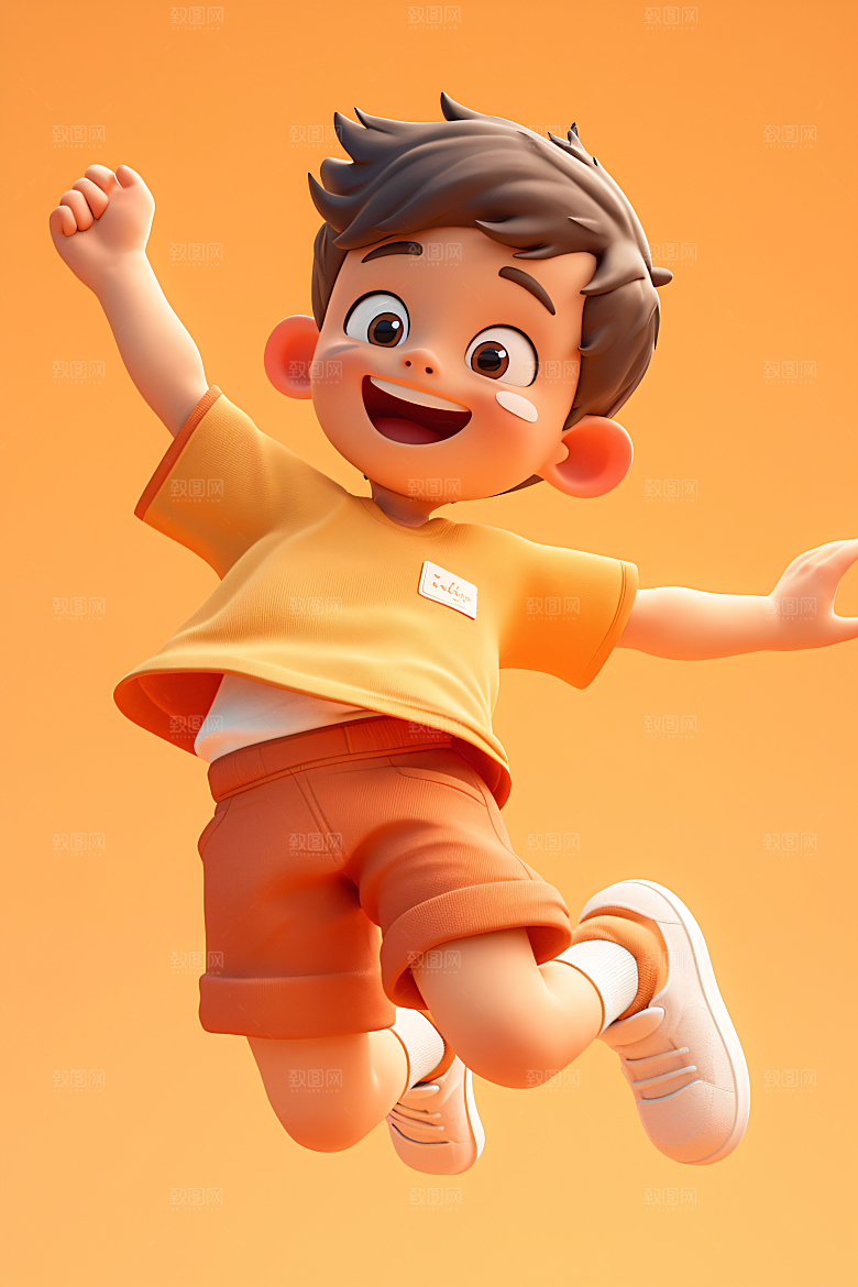 小孩童年人物模型