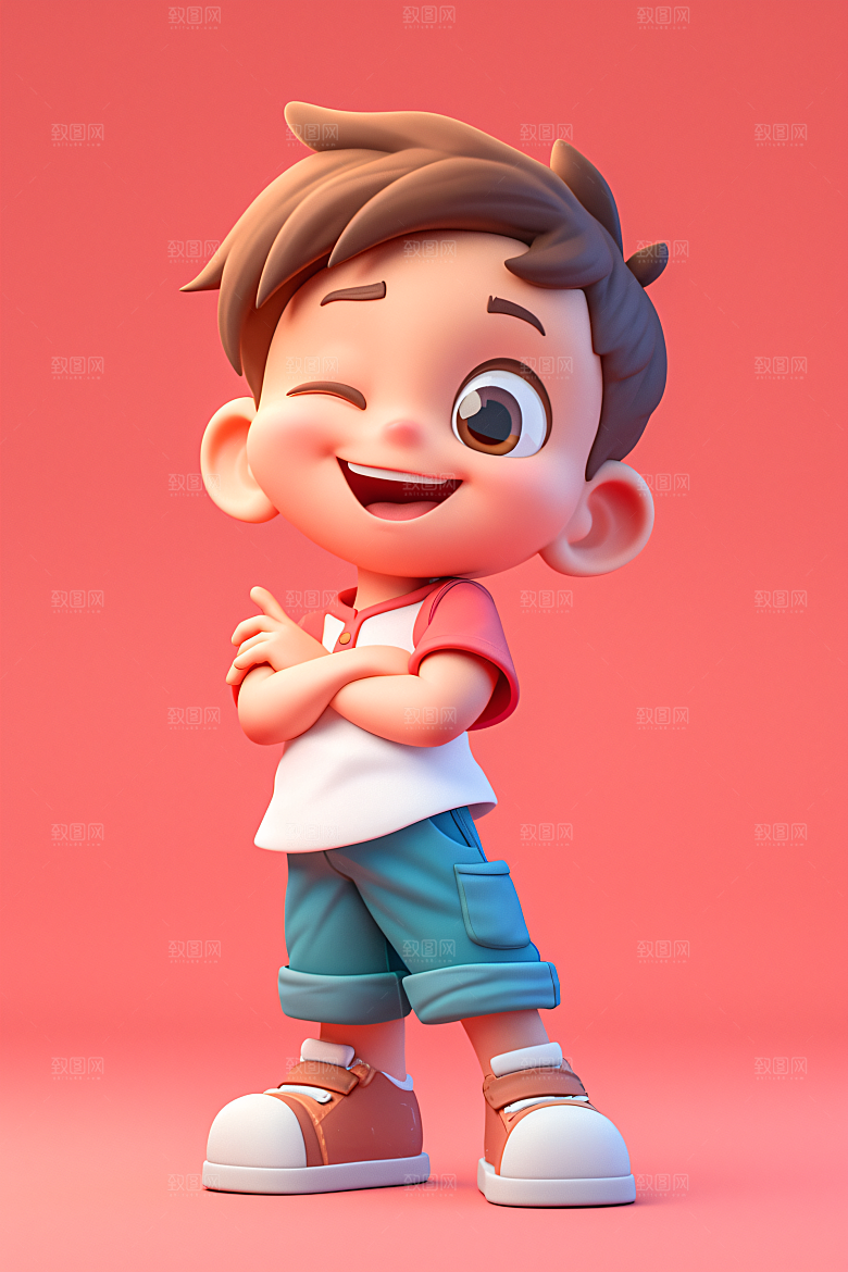 小孩人物烂漫模型