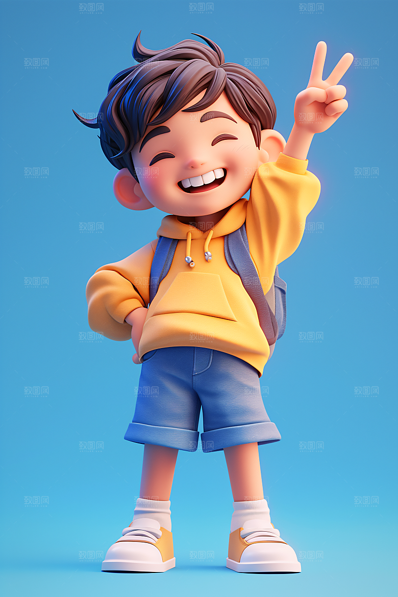 小孩童年立体模型