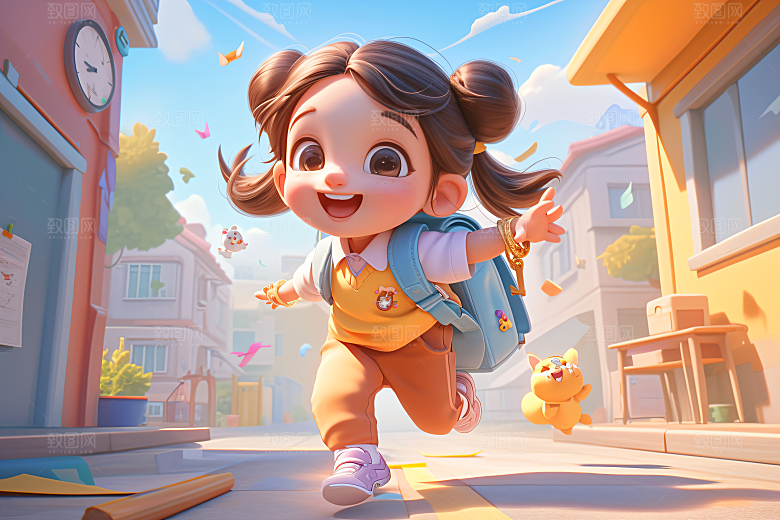小孩人物童趣模型