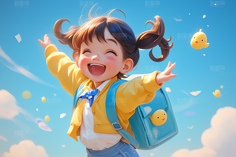 小孩烂漫C4D模型