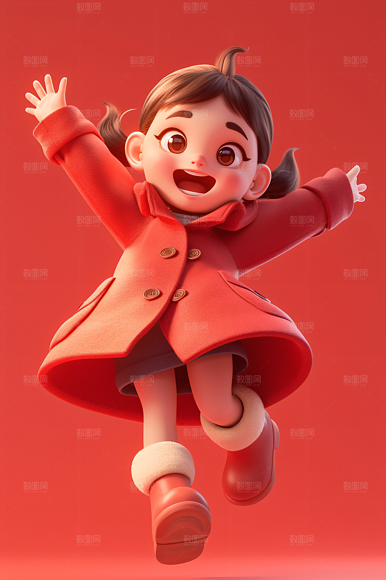 小孩天真童趣模型