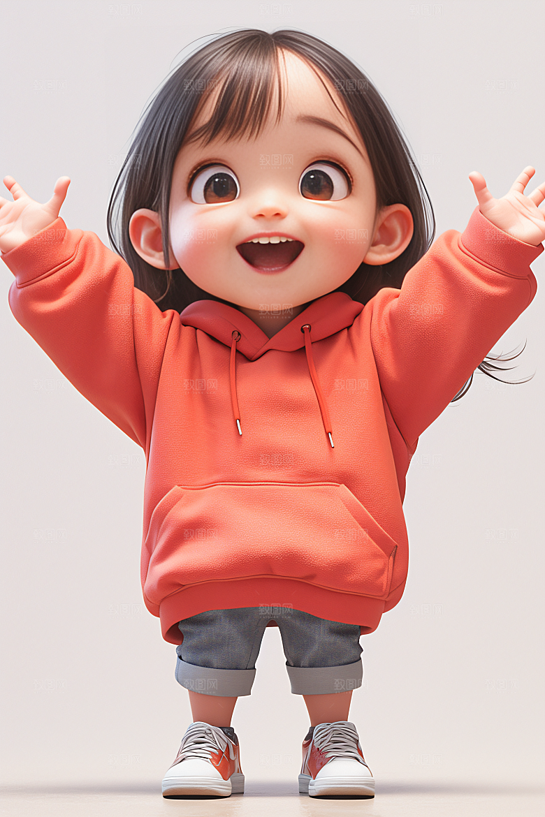 小孩人物烂漫模型