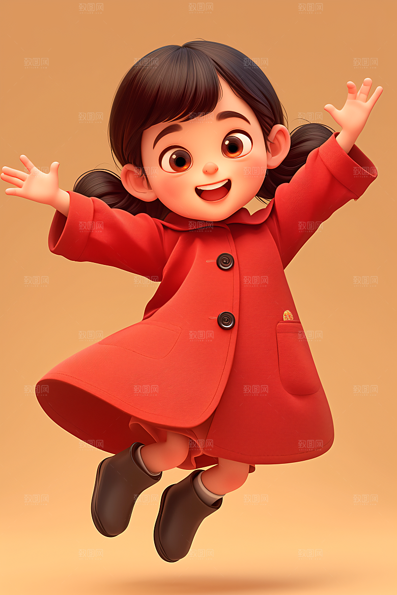 小孩可爱肖像模型