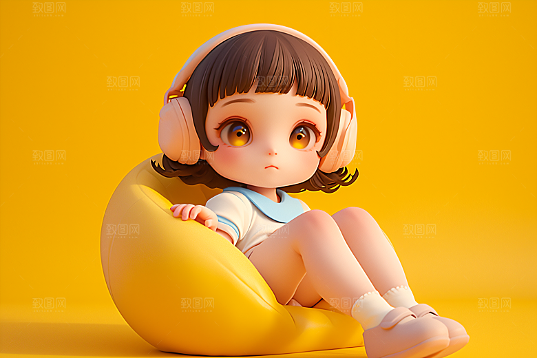 小孩高清立体模型