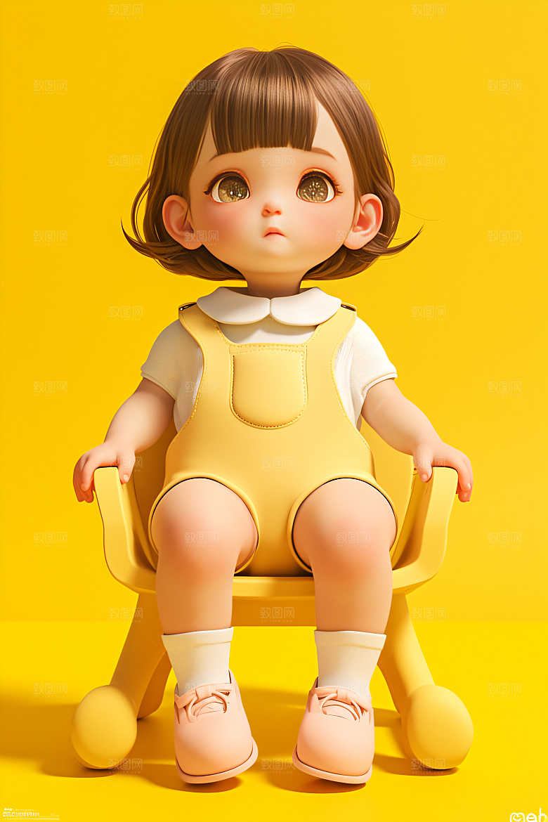 小孩童趣烂漫模型