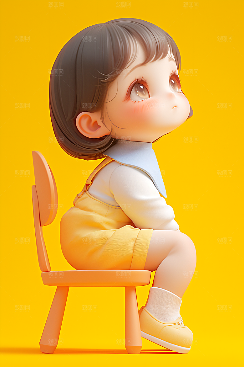 小孩童年烂漫模型