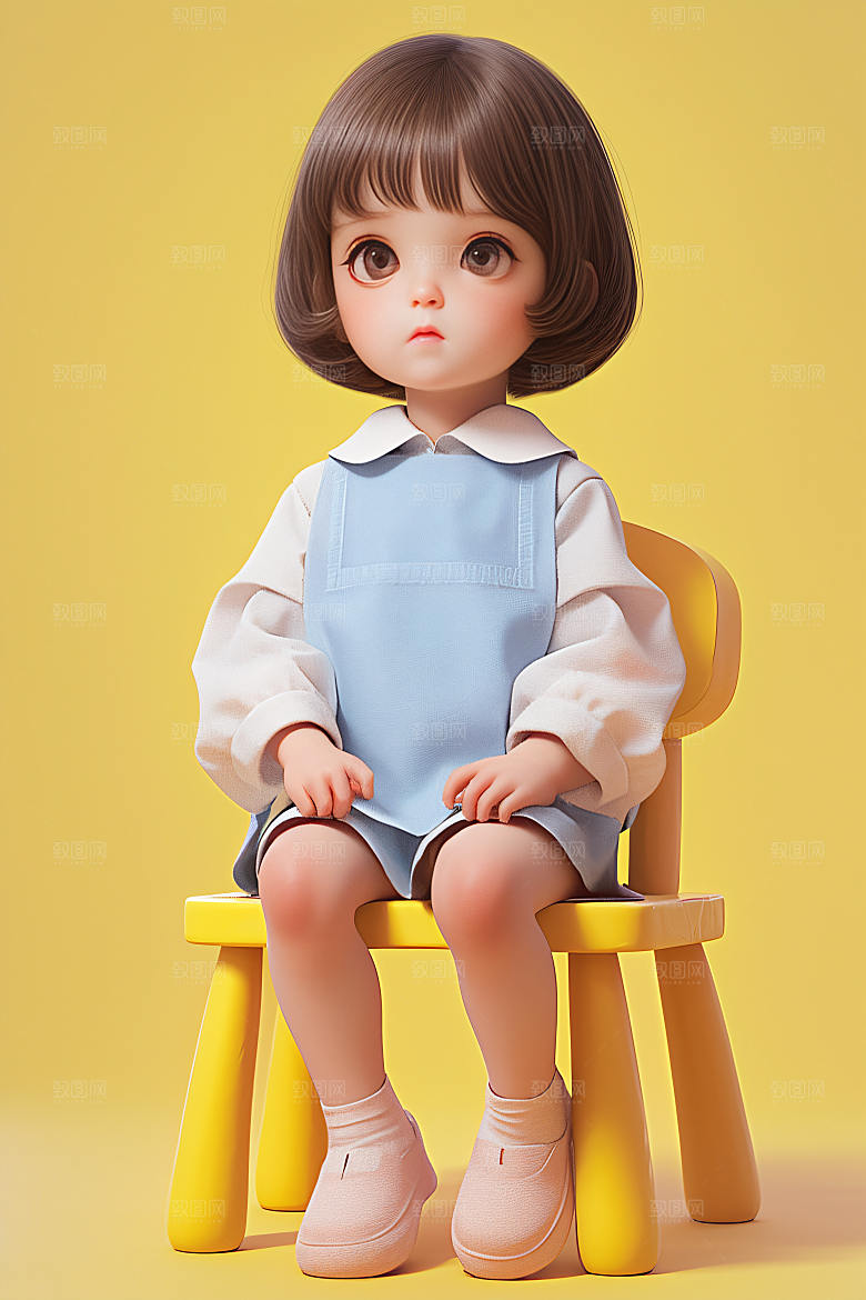 小孩3D童年模型