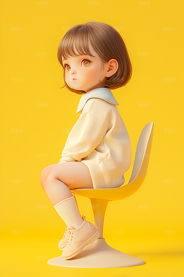 小孩可爱童趣模型