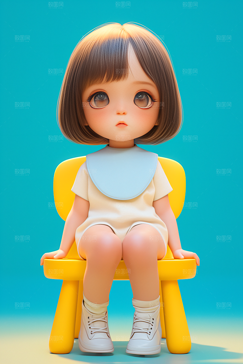 小孩高清童年模型