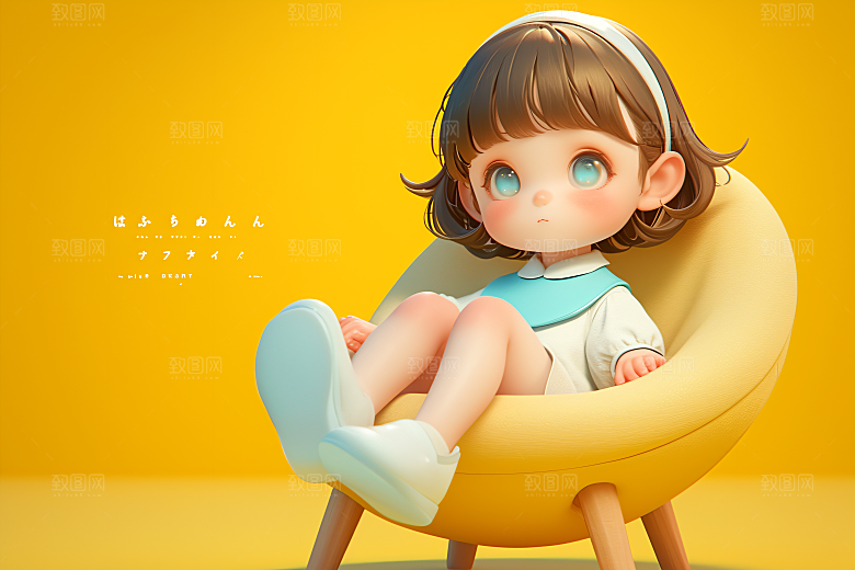 小孩C4D童趣模型