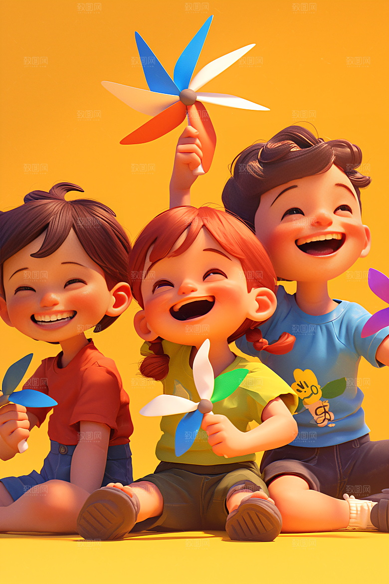 小孩六一儿童节C4D模型