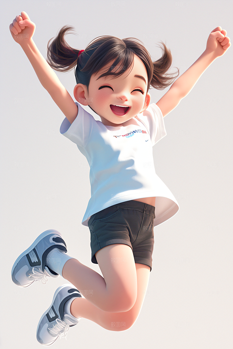 小孩人物烂漫模型