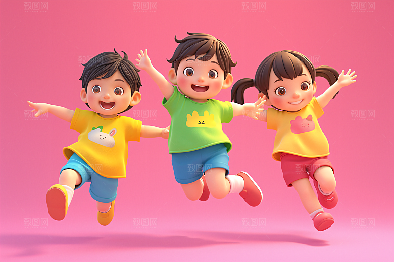 小孩人物儿童模型