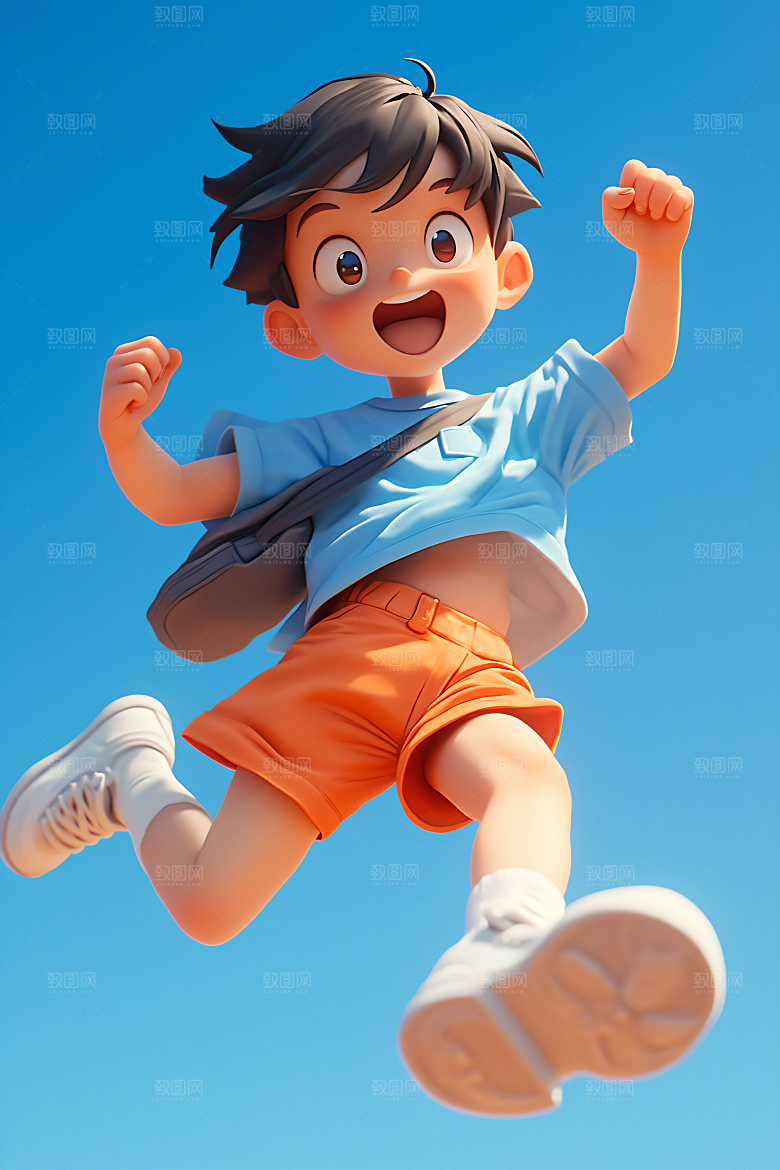小孩C4D烂漫模型