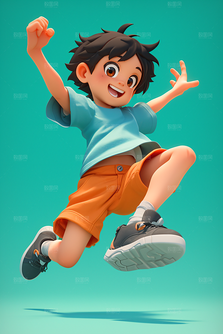 小孩人物3D模型