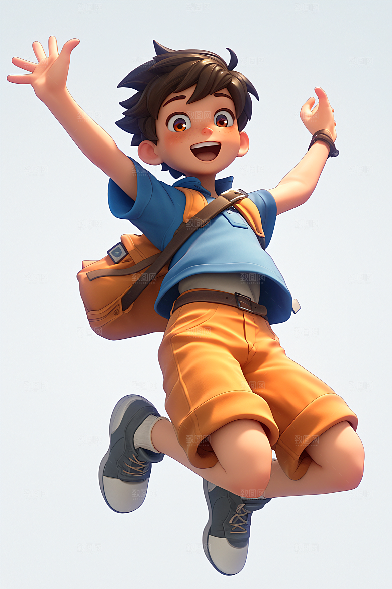 小孩童年童趣模型