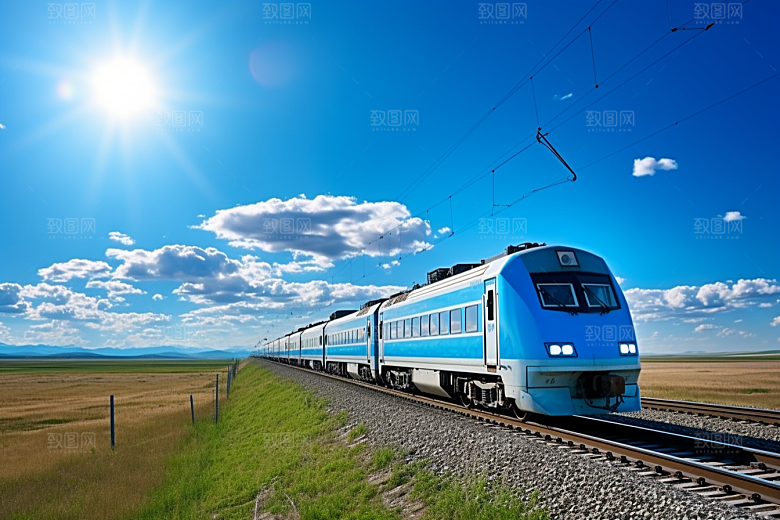 行驶中的火车户外山林素材