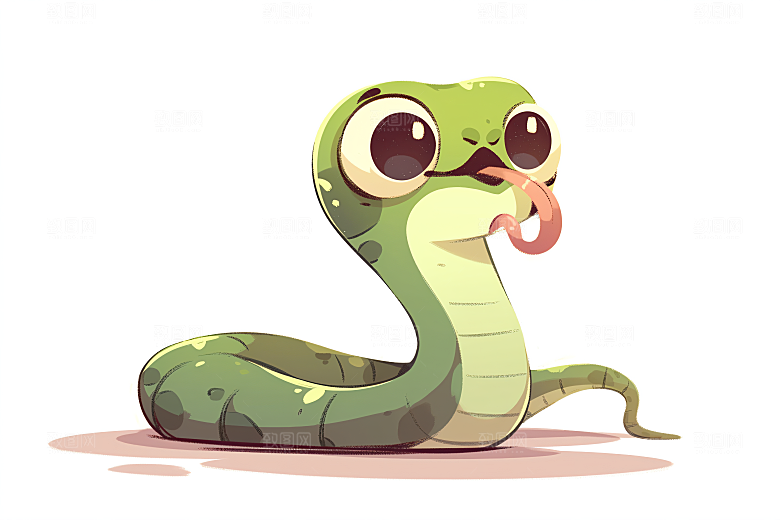 小青蛇高清手绘插画