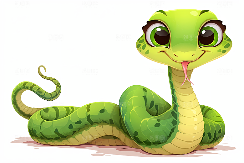小青蛇高清蛇年插画