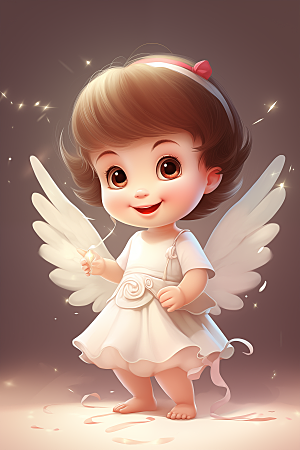 可爱小天使人物孩子素材