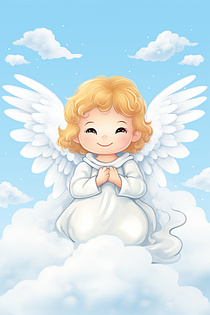 可爱小天使甜美人物素材