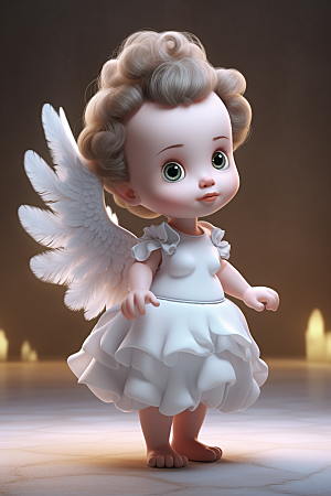 可爱小天使自然人物素材