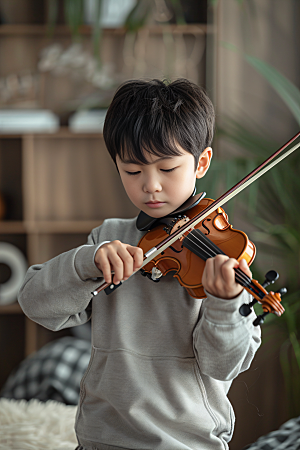 小提琴培训教育弦乐摄影图