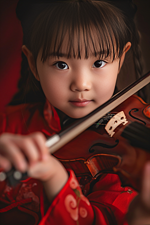 小提琴培训高清教育摄影图