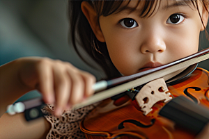 小提琴培训教学儿童摄影图