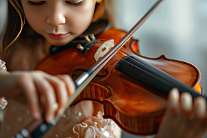 小提琴培训教学弦乐摄影图