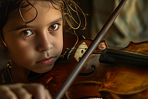 小提琴培训课外班教育摄影图