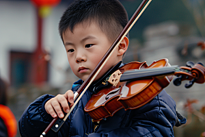 小提琴培训艺术培训演奏摄影图