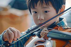 小提琴培训课外班教育摄影图