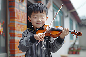 小提琴培训教学弦乐摄影图