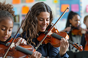 小提琴培训音乐课弦乐摄影图