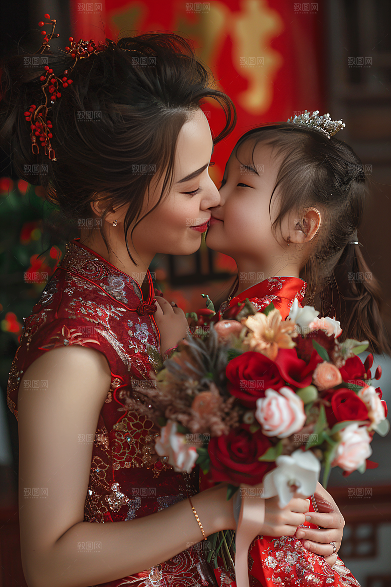 母亲肖像亲情形象摄影图