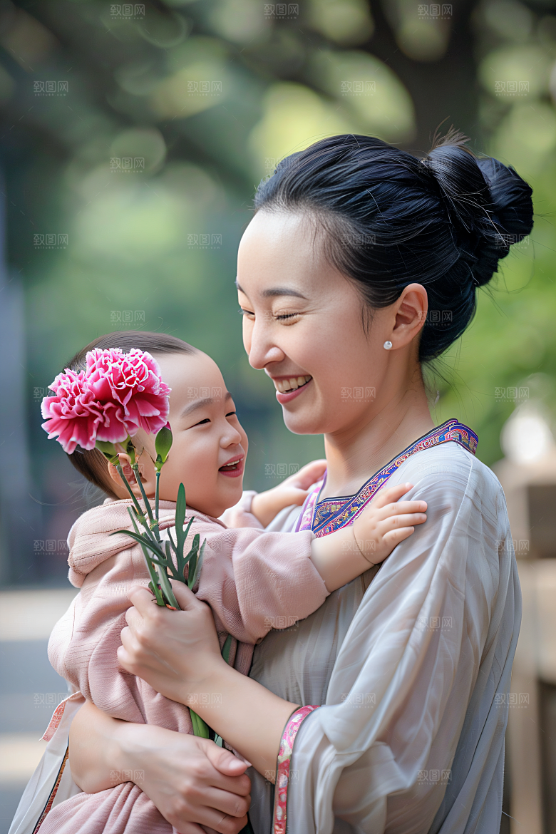 母亲肖像母亲节母爱摄影图