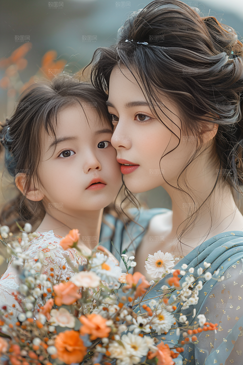 母亲肖像形象母亲节摄影图